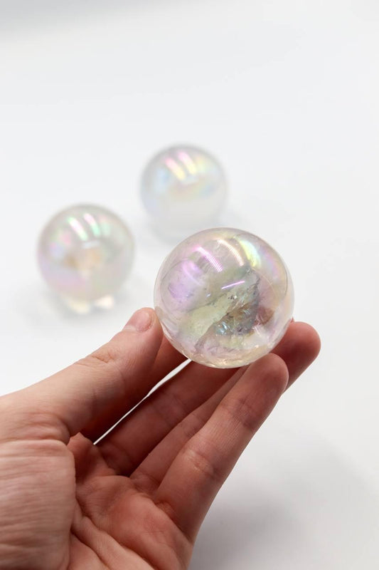 Bola Cristal de Quartzo Perolizado 4,2 a 5,0 cm diâmetro