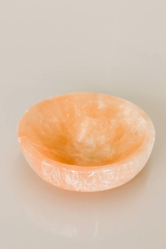 Bowl Selenita Laranja 10 centímetros