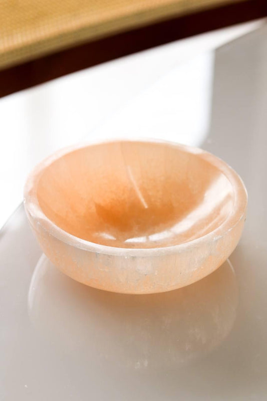Bowl Selenita Laranja 10 centímetros