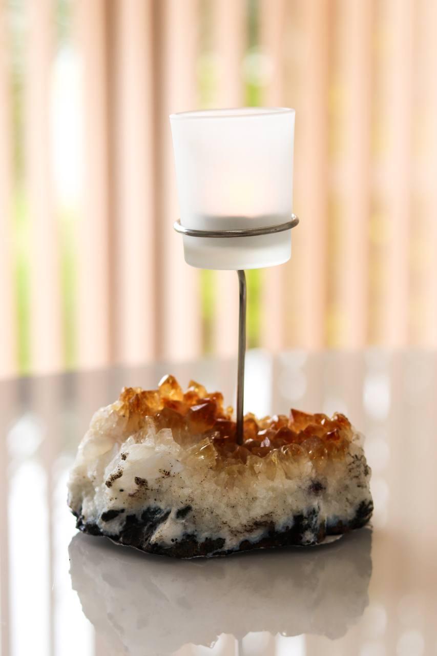 Candelabro Drusa de Citrino