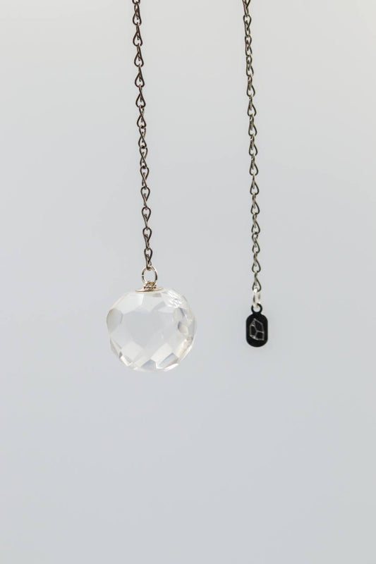 Pêndulo esfera facetada Cristal de Quartzo