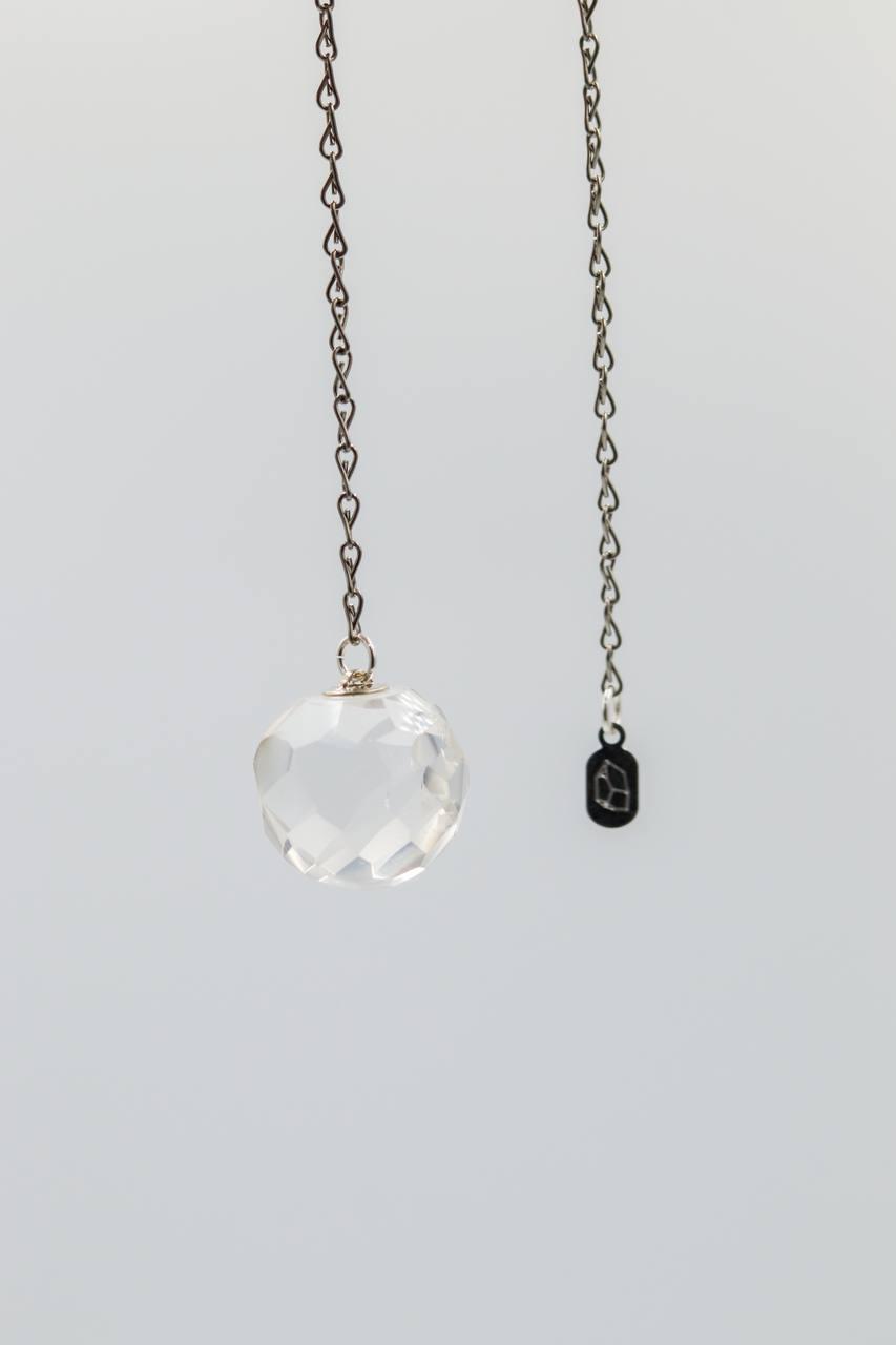 Pêndulo esfera facetada Cristal de Quartzo