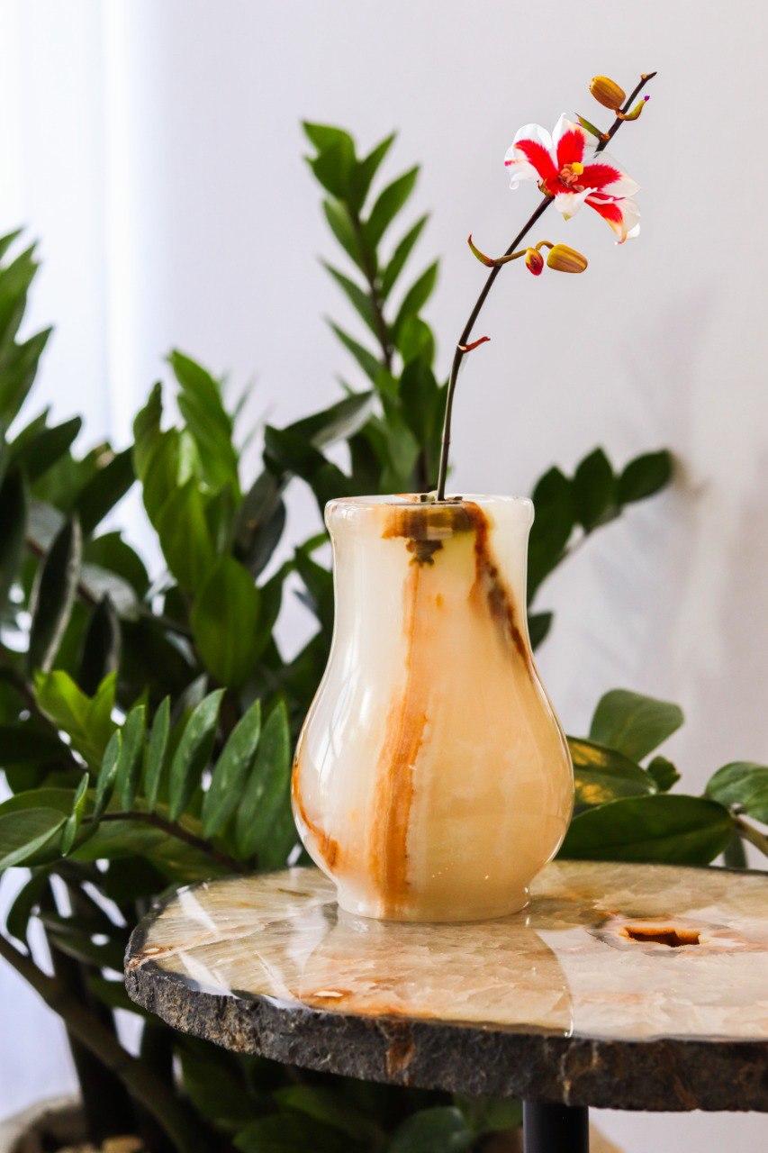 Vaso de Ônix Branco