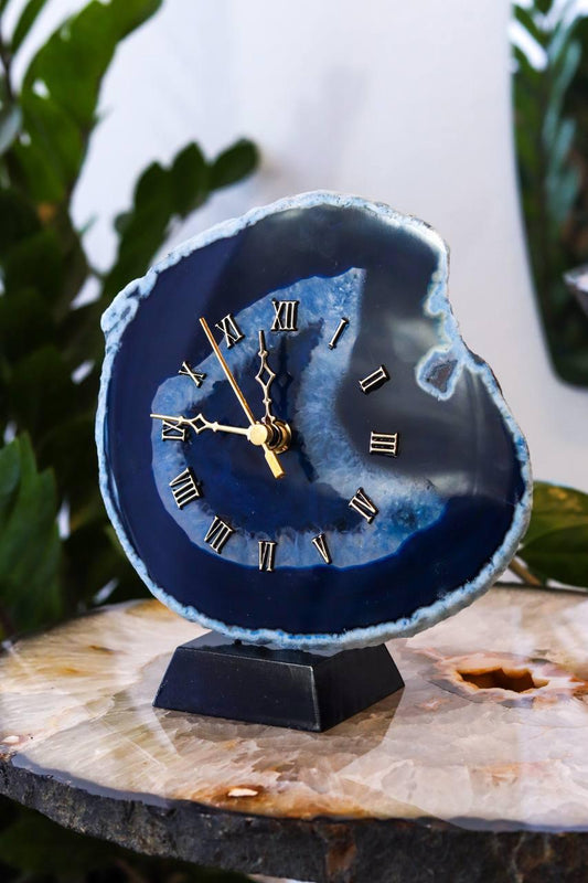 Relógio Chapa Ágata Azul