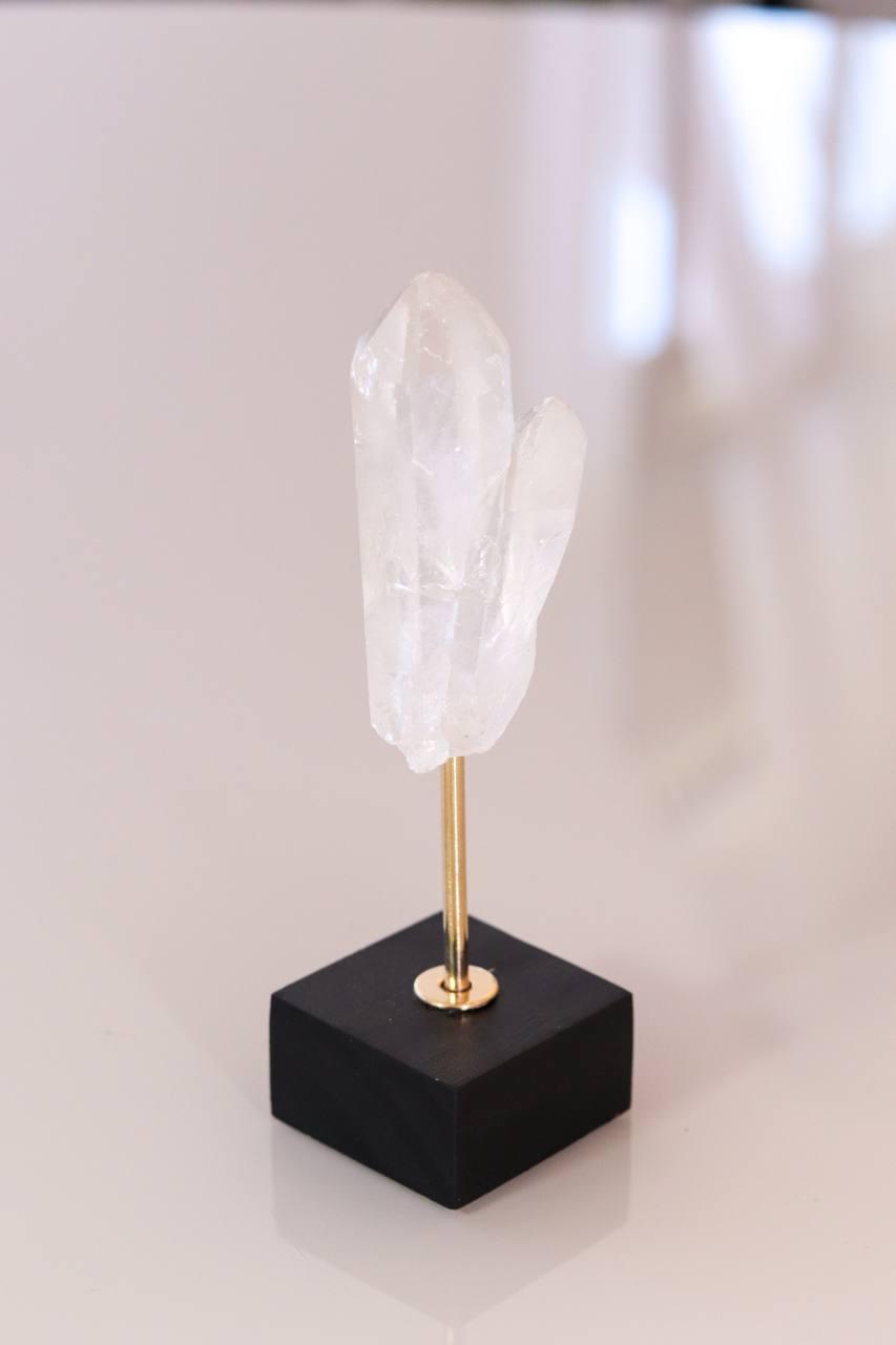 Drusa Cristal na Base de Madeira Preta