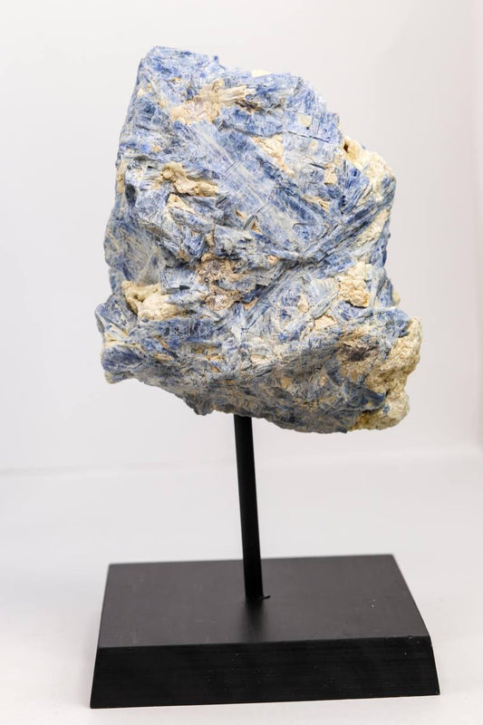 Cianita Azul na Base de Madeira Preta 1,818 gramas