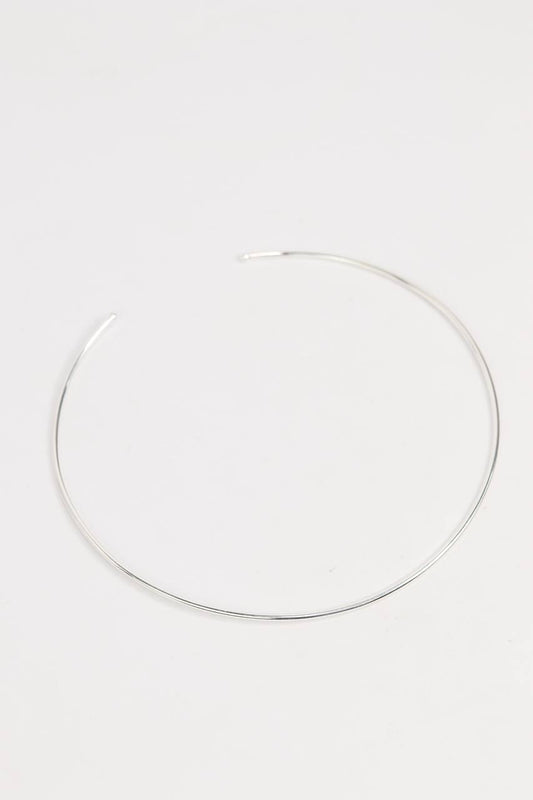 Choker Aro  Banho Prata