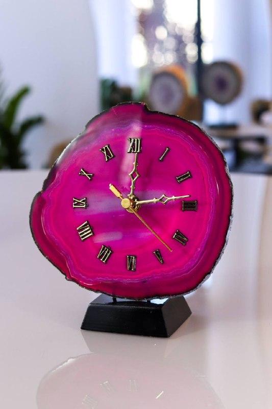 Relógio Chapa Ágata Rosa