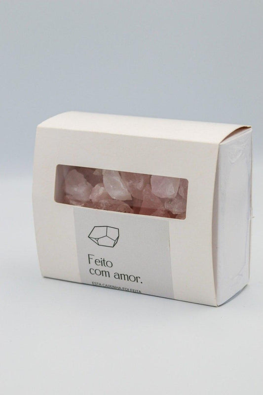Quartzo Rosa Bruto Chips Box