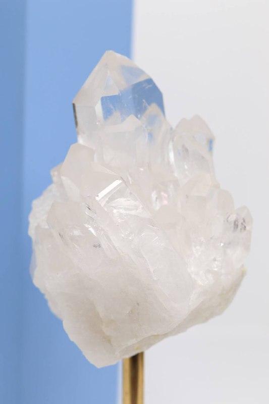 Drusa de Cristal na Base de Madeira Branca 1,119Kg