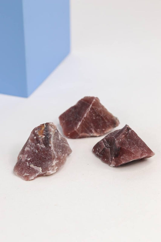 Pedra Quartzo Morango Bruto 25 a 34 gramas