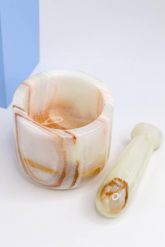 Pilão Ônix Branco Grande
