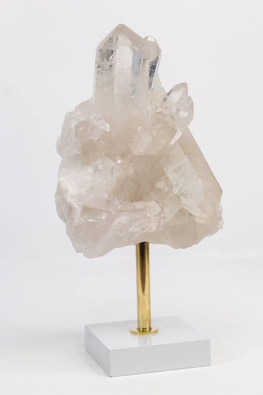 Drusa de Cristal Base de Madeira Branca 1,311Kg