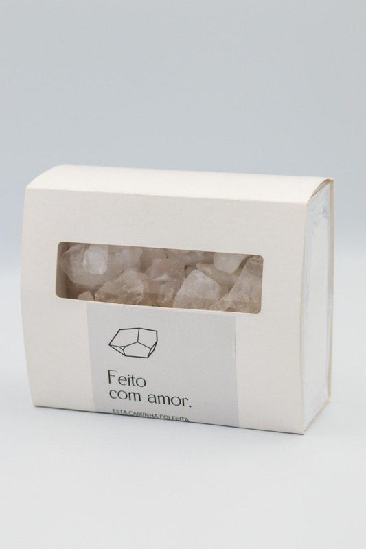 Quartzo Branco Bruto Chips Box