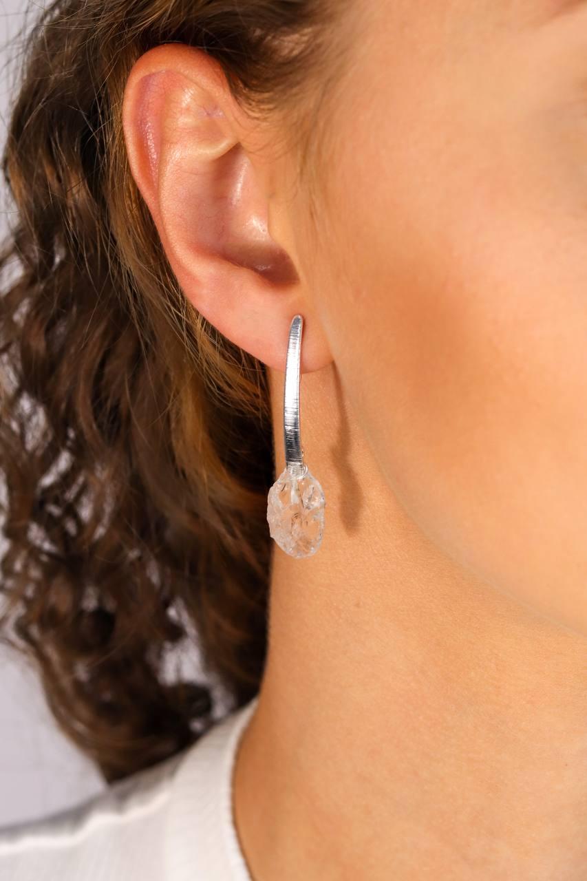Brinco Cristal banhado Prata