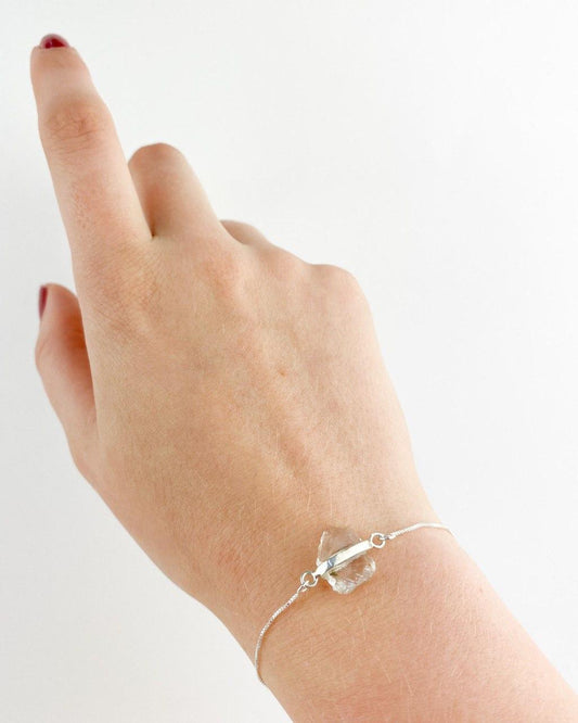 Pulseira Cristal bruto Prata 925