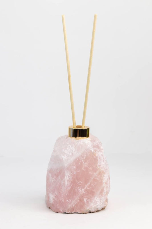 Difusor Quartzo rosa Banho Ouro