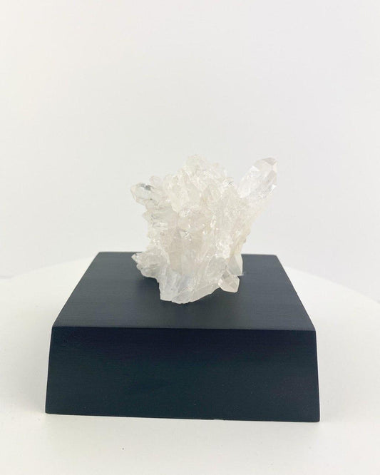 Drusa de Cristal na Base de Madeira Preta 212 gramas