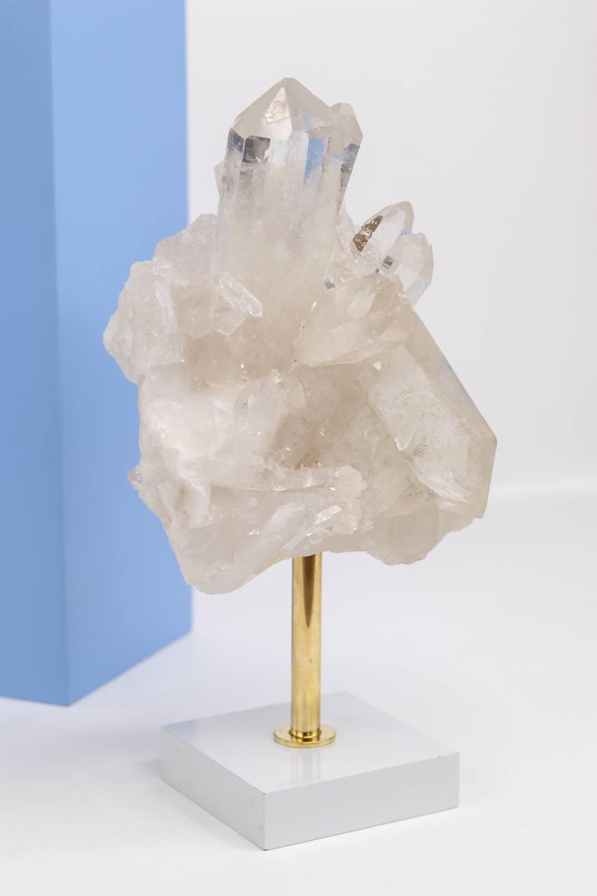 Drusa de Cristal Base de Madeira Branca 1,311Kg