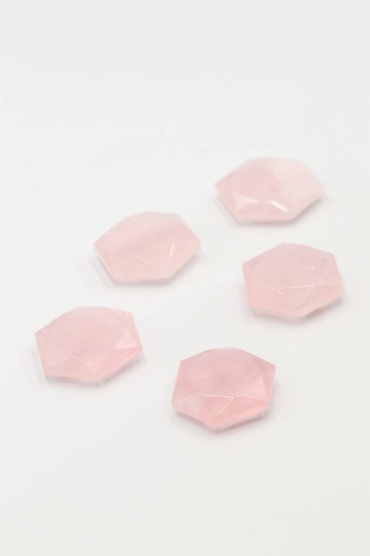Estrela de David de Quartzo Rosa 20 a 30 gramas