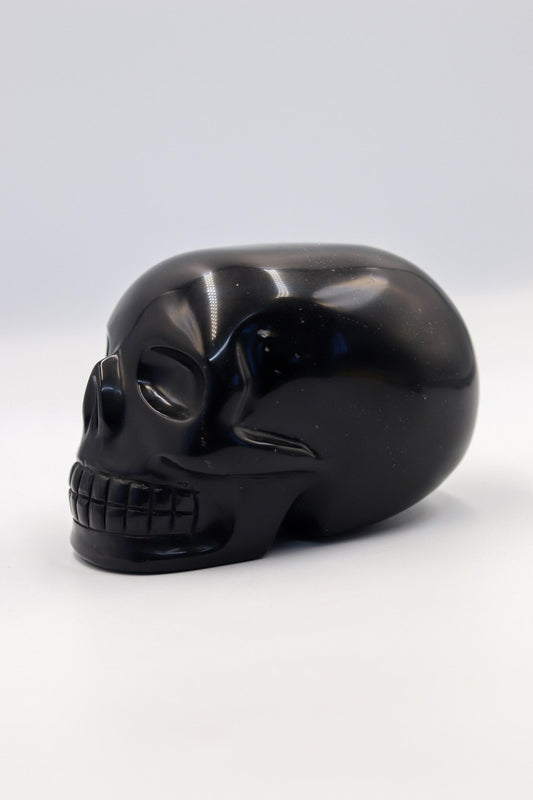 Crânio Obsidiana Preta 1,227 Kg aprox.