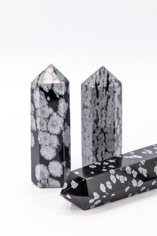 Ponta Obsidiana Flocos de Neve 108 a 130 gramas aprox.