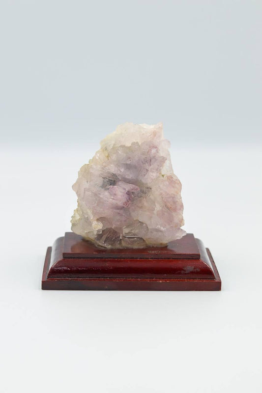 Pedra Flor de Ametista com base madeira 120 gramas
