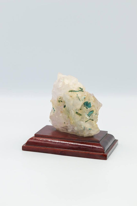 Pedra Flor de Ametista com base madeira 120 gramas