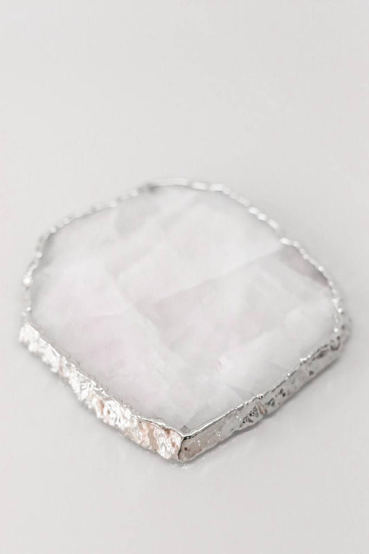 Porta Garrafa Cristal de Quartzo Maxi Banho Prata Unitário