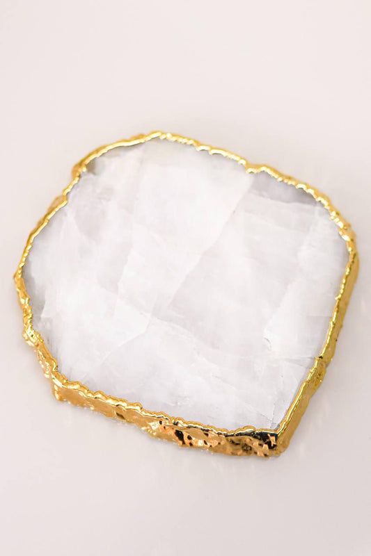 Porta Garrafa Cristal de Quartzo Maxi Banho Ouro Unitário