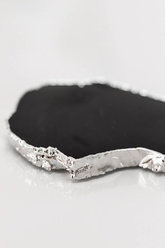 Porta Garrafa Obsidiana Maxi Banho Prata Unitário