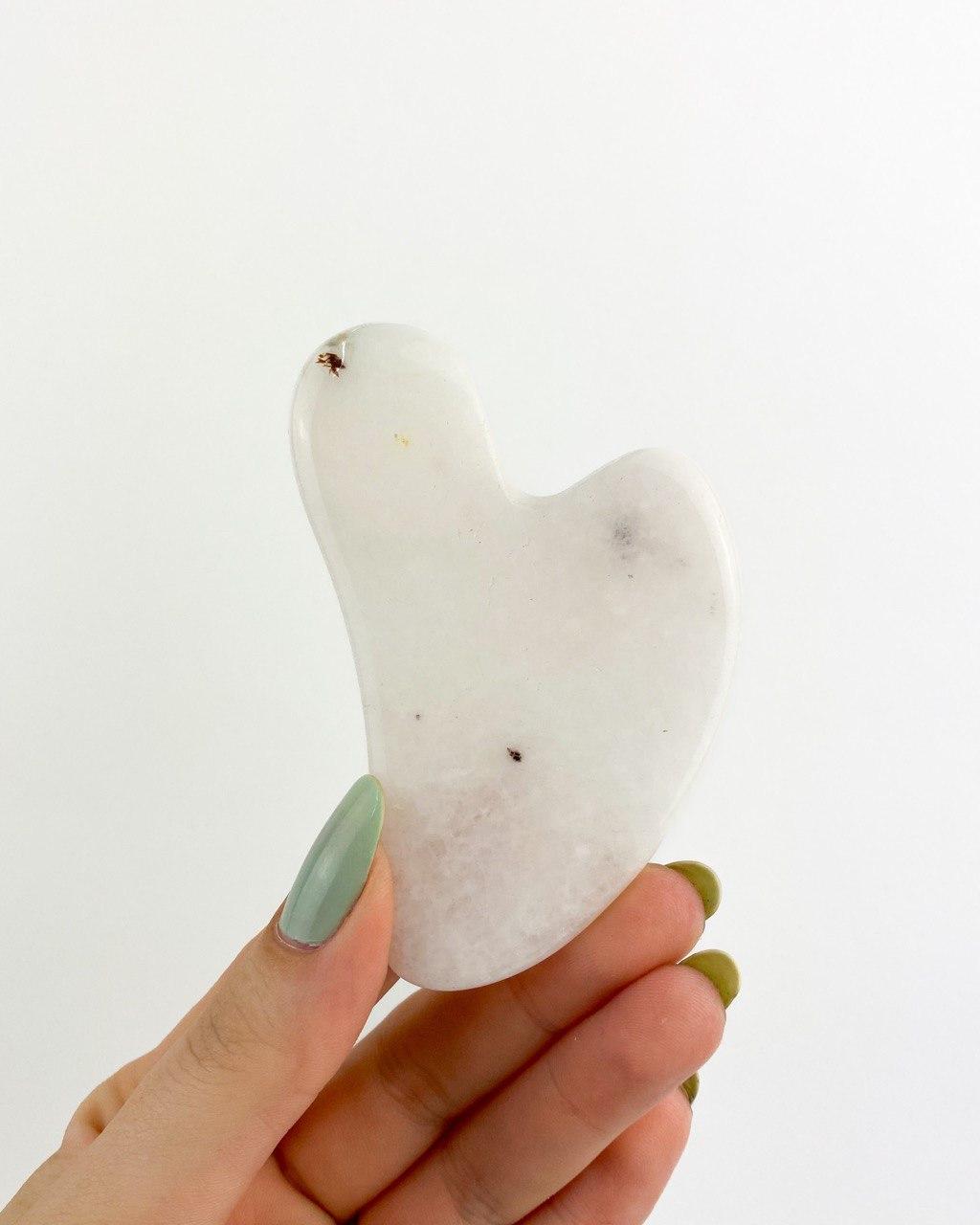 Gua Sha Quartzo Branco