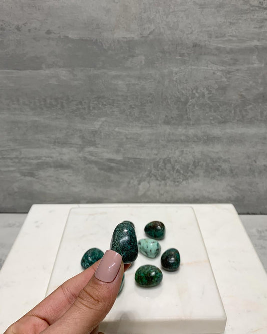 Pedra Turquesa rolada natural Africa 9 a 11 gramas