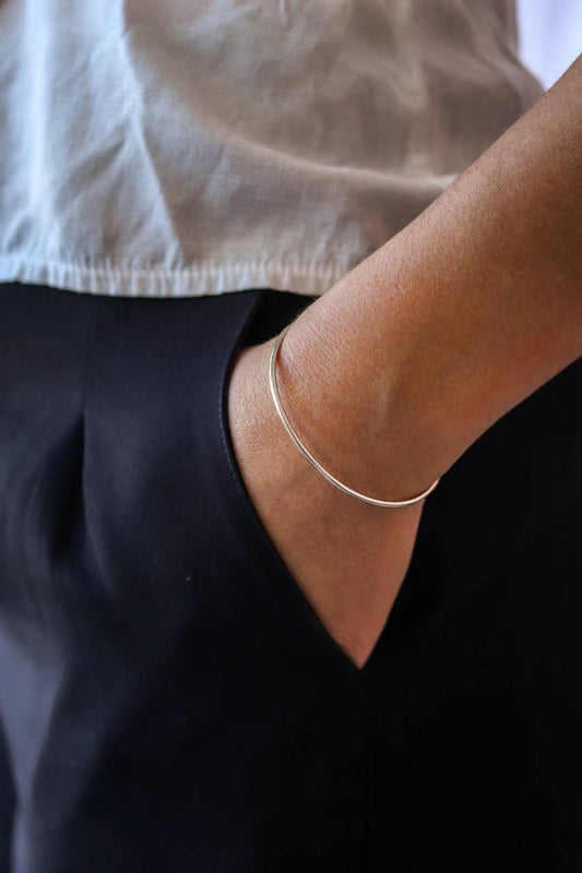 Bracelete Slim Banho Prata