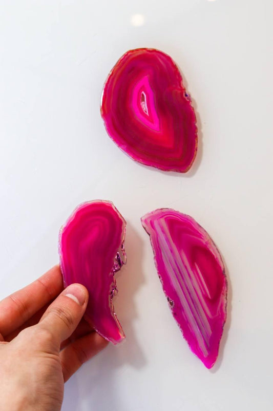 Chapa Ágata rosa tingida 02