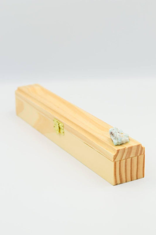 Incensário Box Amazonita Madeira Pinus