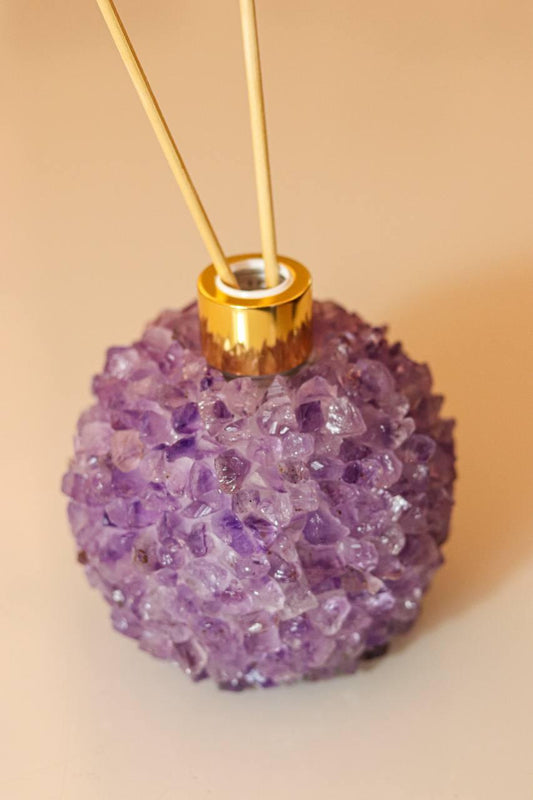 Difusor Ametista Banho Ouro