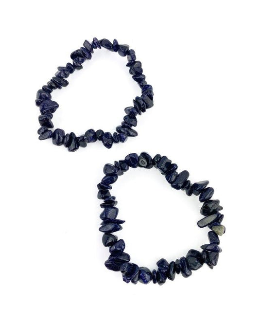Pulseira Cascalho Goldstone Azul