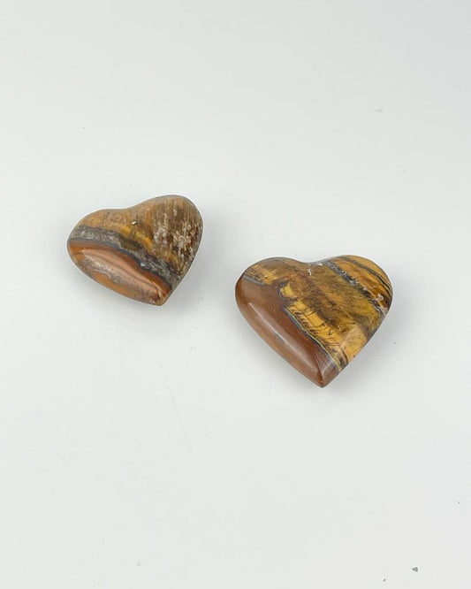 Coração Olho de Tigre 3,0 cm aprox.
