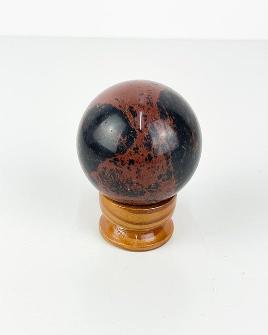 Bola Obsidiana Cor do Mogno 4,9 a 5,2 cm aprox.