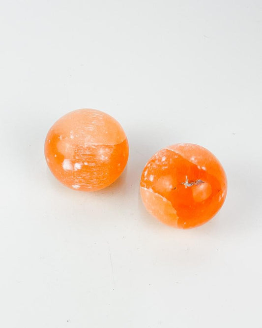 Bola Selenita Laranja 5 cm aprox.