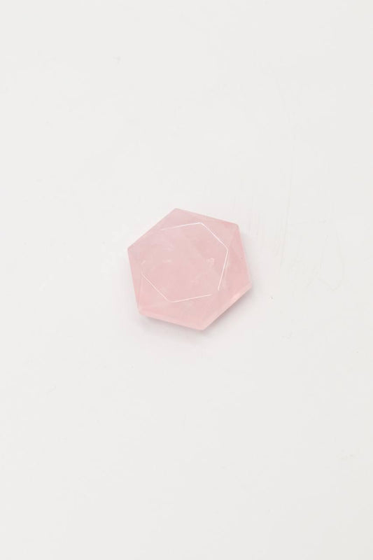 Estrela de David de Quartzo Rosa 20 a 30 gramas