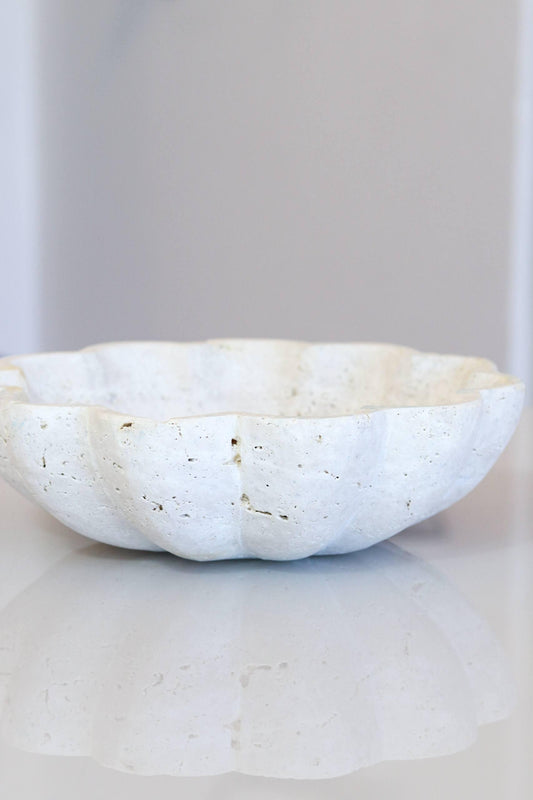 Bowl Esculpido Marmore Travertino