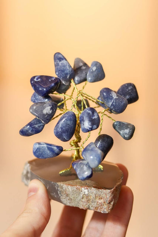 Árvore Pedra Quartzo Azul mini