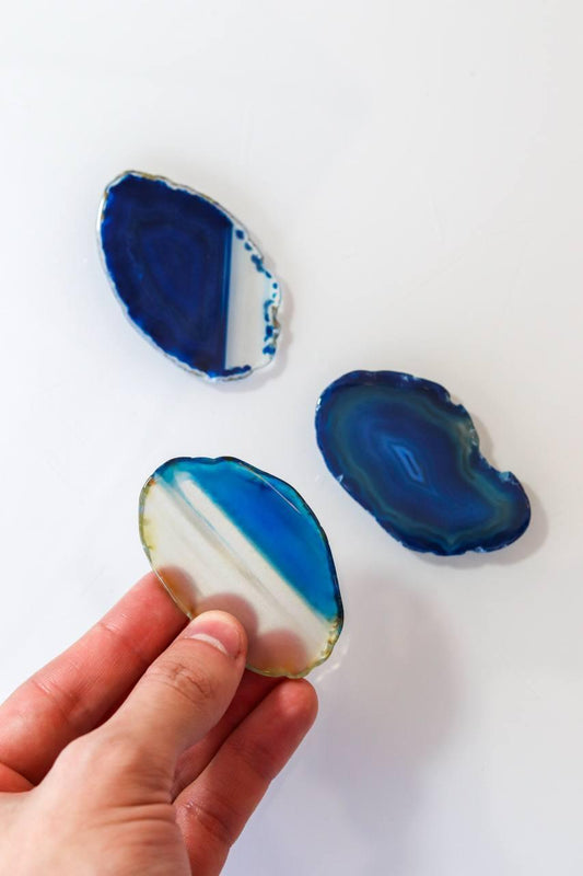 Chapa Ágata Azul Tingida 0