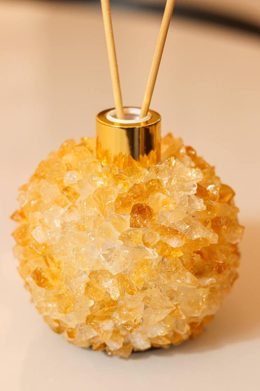 Difusor Citrino Banho Ouro