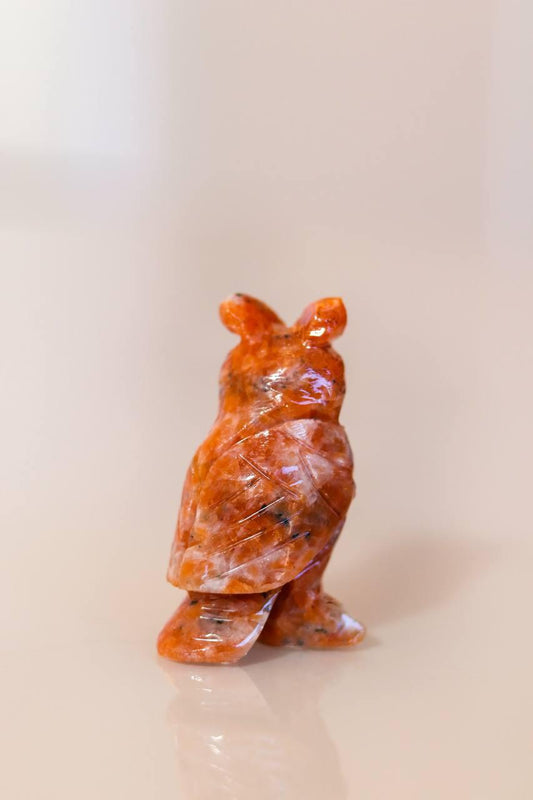 Coruja Calcita Laranja pequena