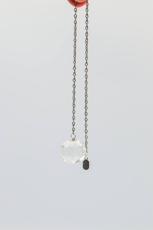 Pêndulo esfera facetada Cristal de Quartzo