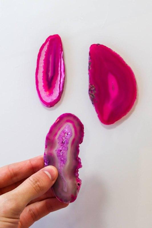 Chapa Ágata rosa tingida 01