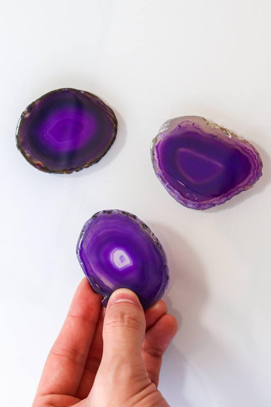 Chapa Ágata roxa tingida 0